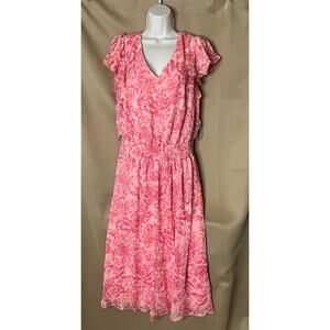 MSK Pink Floral Dress